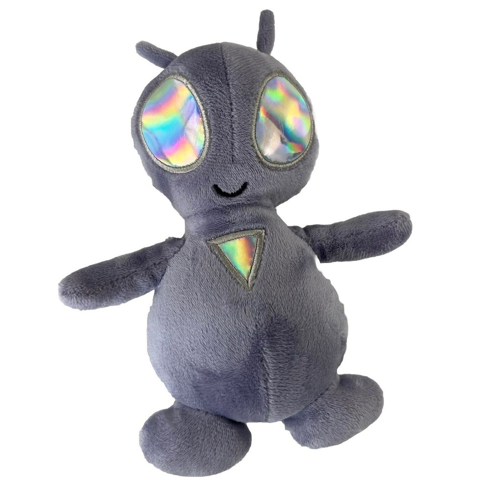 Alien Ideal Toys Direct Grey Purple Alien Plush Silver Shimmer Eyes Galactic 7”